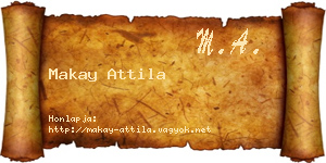 Makay Attila névjegykártya